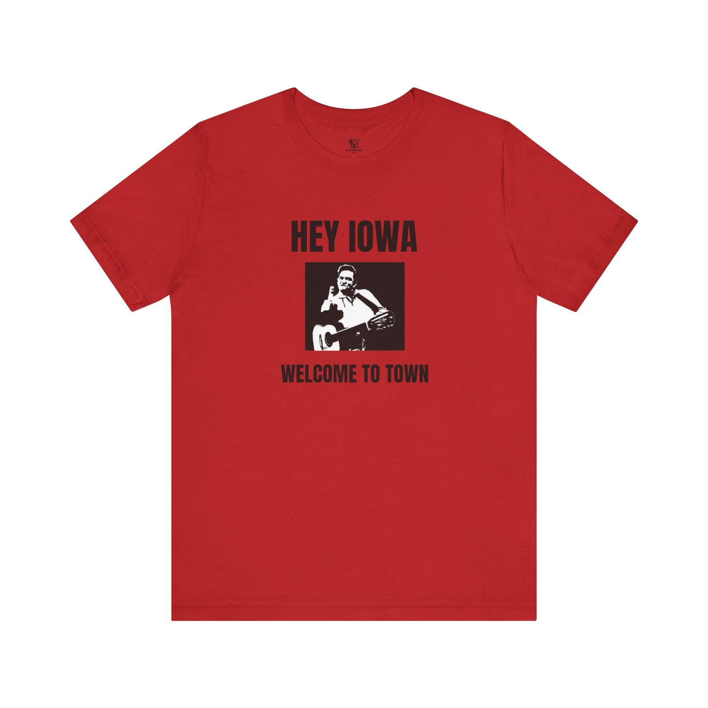 Hey Iowa Welcome to Town T-Shirt | Nebraska Huskers Rivalry Tee | Johnny Cash Husker Game Day Shirt | Nebraska vs Iowa Football Tee