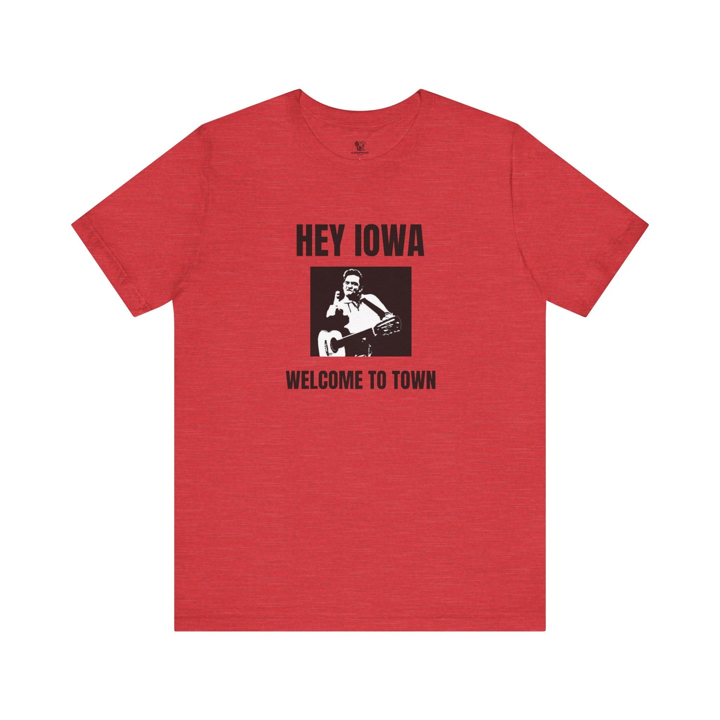 Hey Iowa Welcome to Town T-Shirt | Nebraska Huskers Rivalry Tee | Johnny Cash Husker Game Day Shirt | Nebraska vs Iowa Football Tee