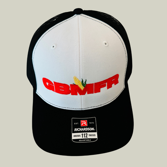 GBMFR WHITE & BLACK TRUCKER HAT