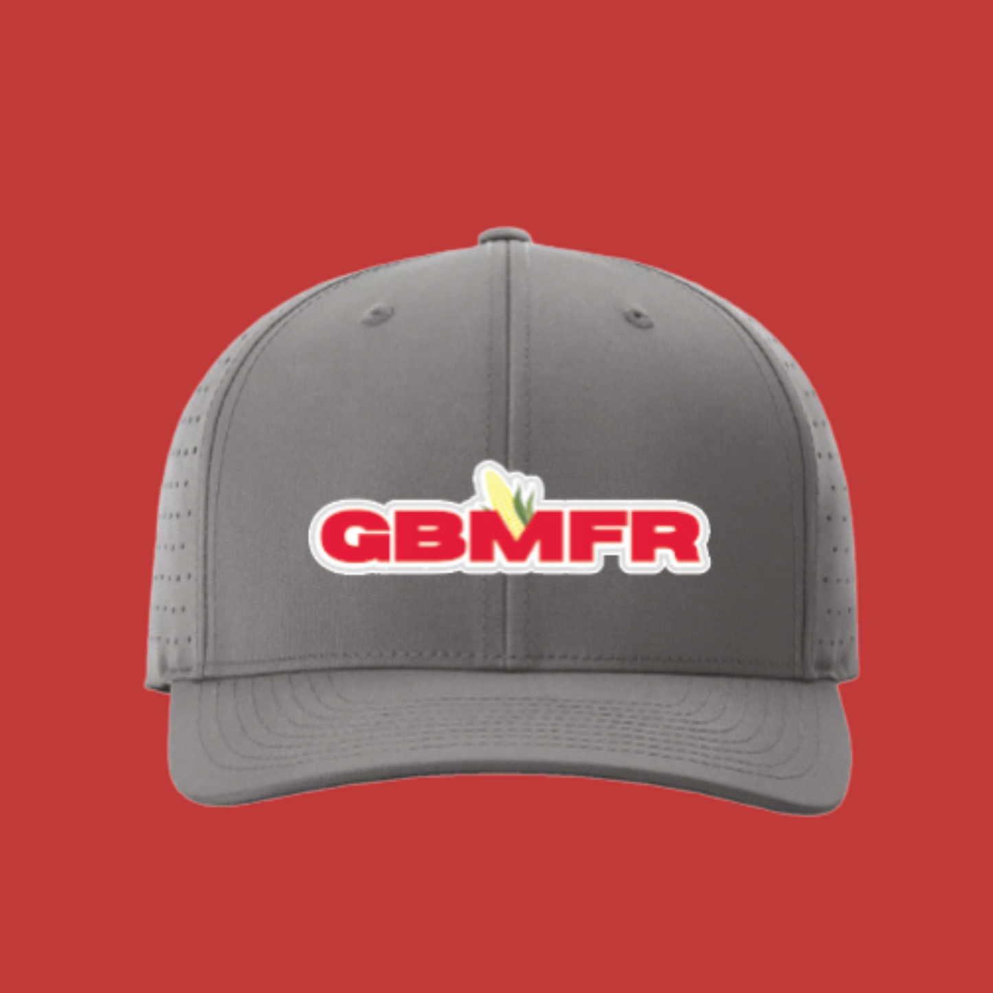 "GBMFR" LASER PERF R-FLEX SNAPBACK HAT - CHARCOAL