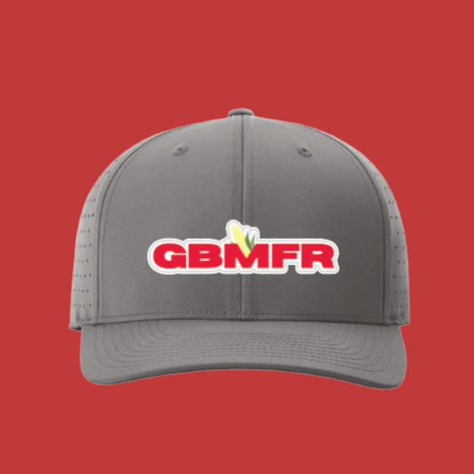 "GBMFR" LASER PERF R-FLEX SNAPBACK HAT - CHARCOAL