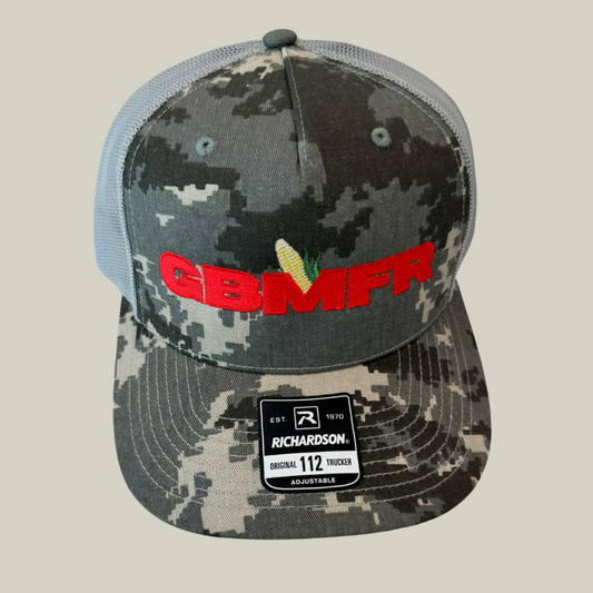 GBMFR CAMO TRUCKER HAT