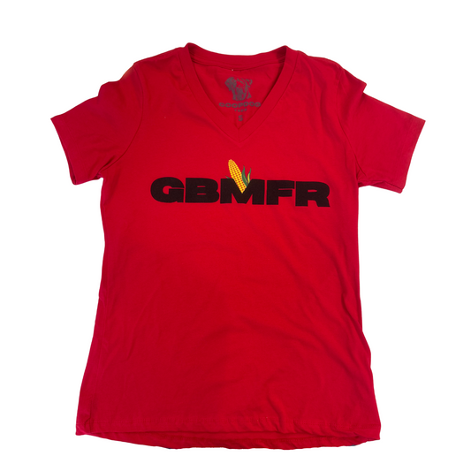 "GBMFR" WOMEN'S RELAXED JERSEY SHORT SLEEVE V-NECK TEE BY BELLAS + CANVAS